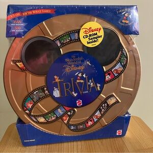 Vintage 1997 The Wonderful World of Disney Trivia Game - with CD Sampler - NEW